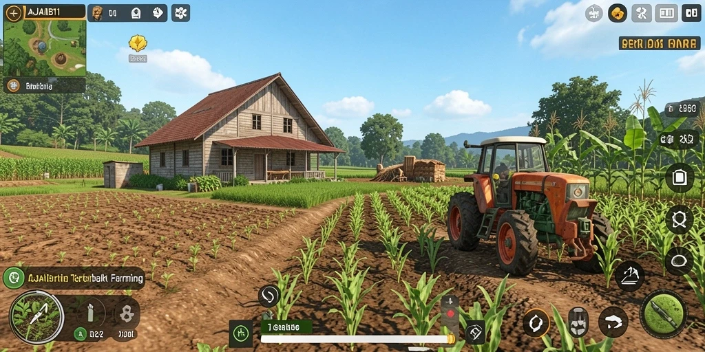 Tampilan screenshot AJAIB11 yang menunjukkan aktivitas berkebun yang asyik.