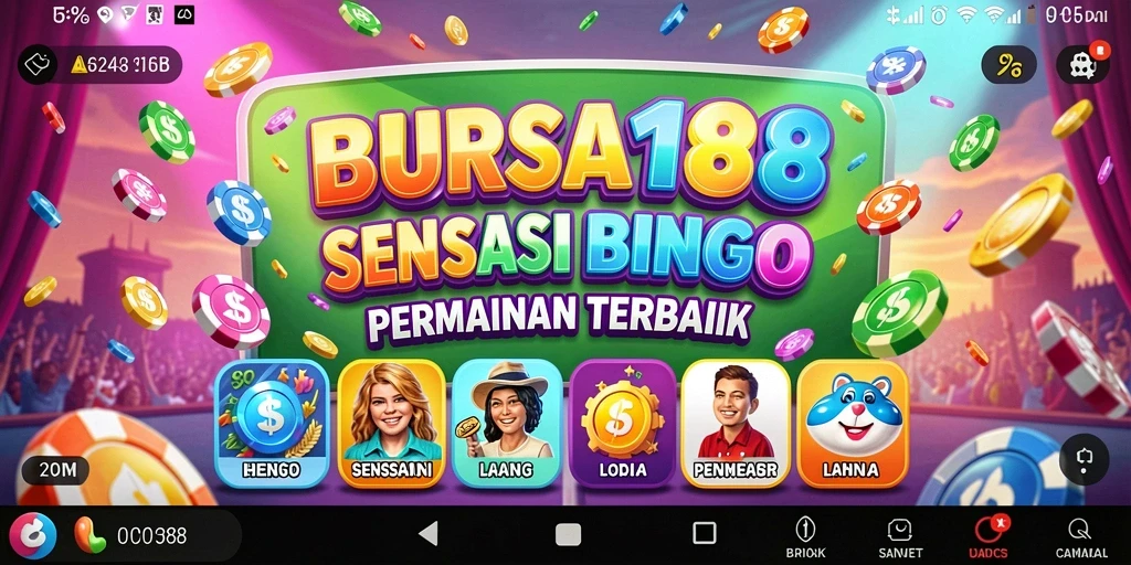 Tampilan gameplay BURSA188 dengan suasana Bingo yang seru.