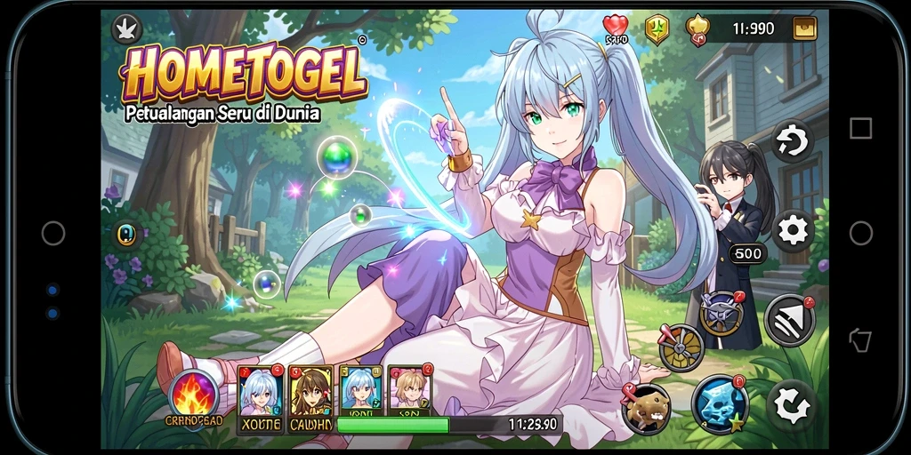 Tangkapan layar memperlihatkan karakter anime dalam aksi seru.