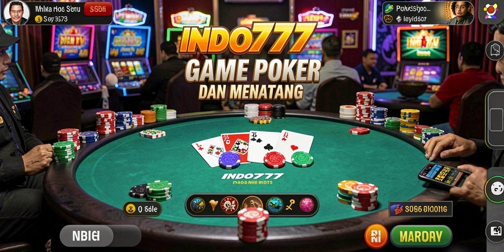 Tampilan gameplay Poker yang menarik di INDO777.