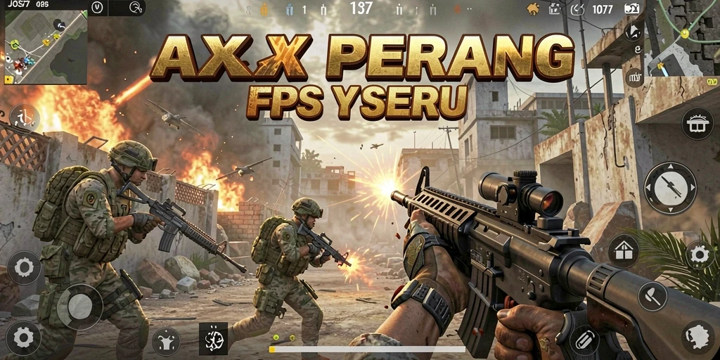 Tampilan screenshot JOS77 menampilkan aksi menegangkan dalam pertempuran FPS.