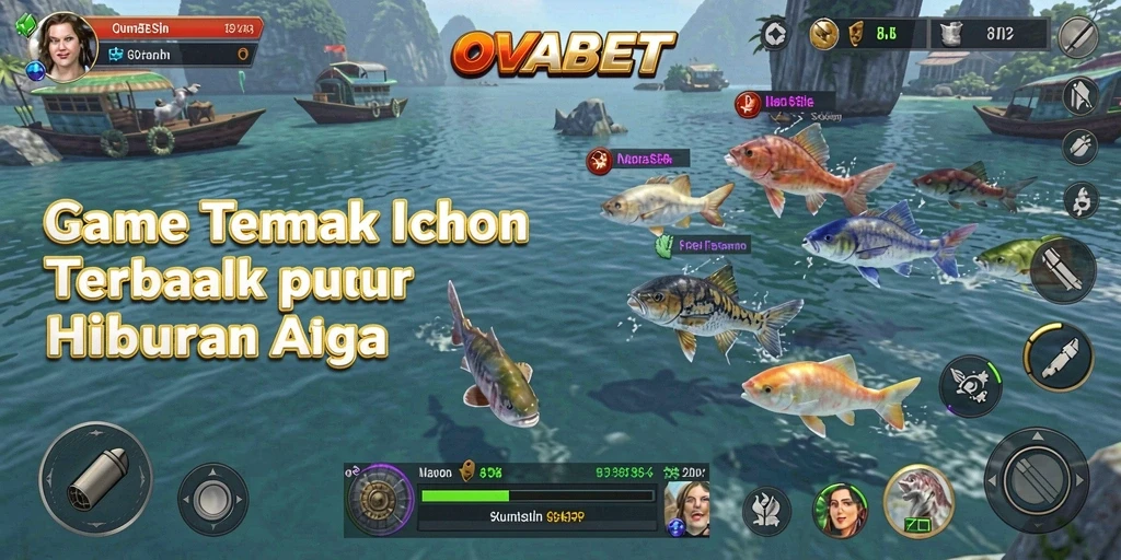 Tampilan menarik dari gameplay Tembak Ikan di OVABET.