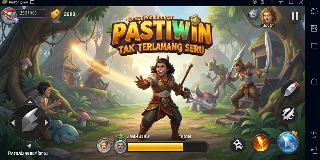 Screenshot gameplay PASTIWIN menampilkan aksi seru di dunia petualangan.