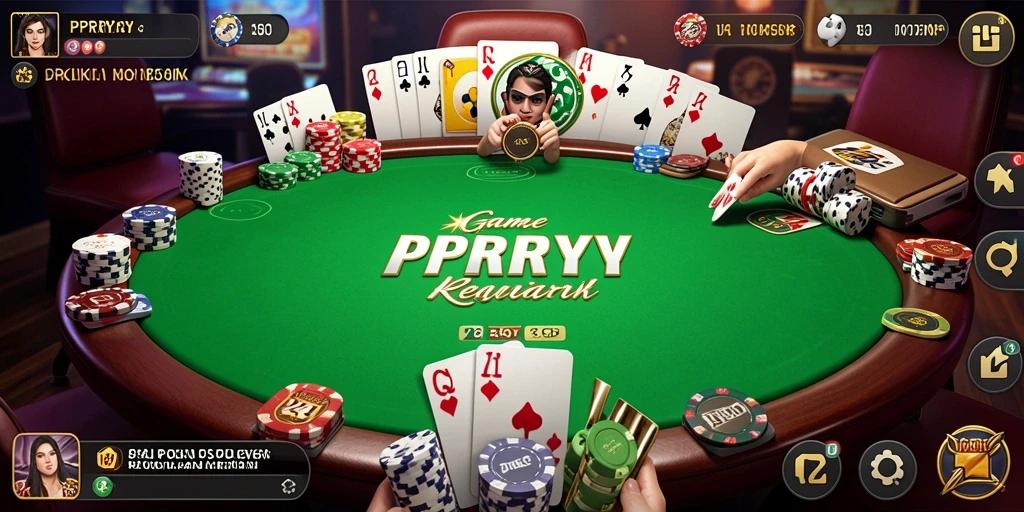 Tangkapan layar gameplay PPRRYY yang menunjukkan keseruan bermain Poker.