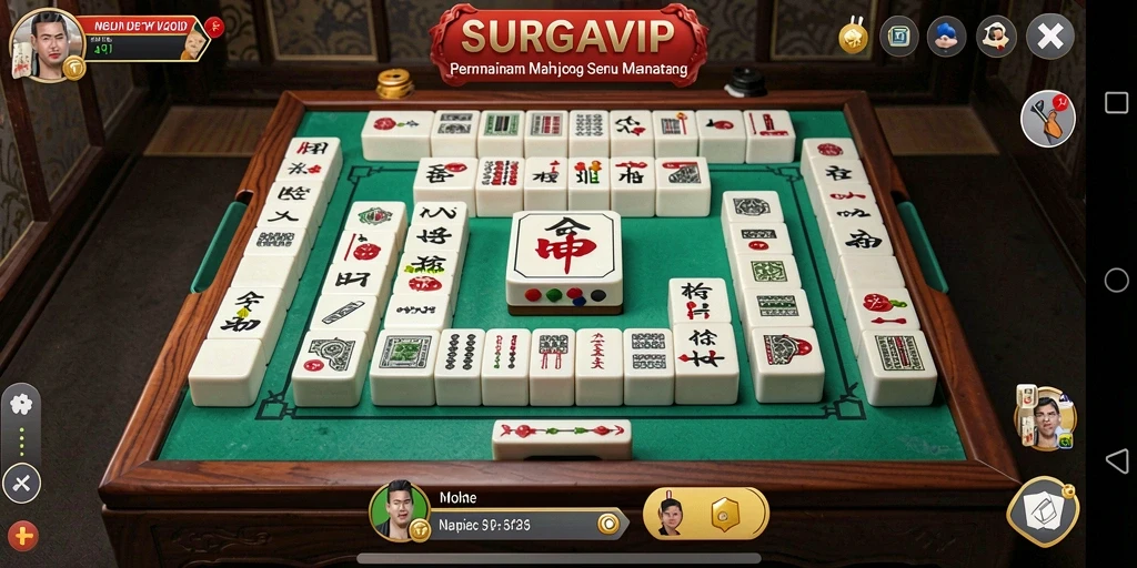 Tampilan menarik dari permainan Mahjong di SURGAVIP.